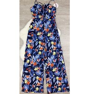 Gypsies & Moondust Tropical Print Jumpsuit Floral